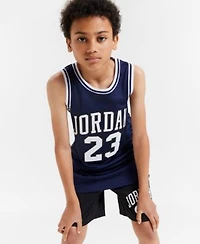 Jordan Big Boys 23 Jersey Sleeveless Tank Top Mesh Logo Shorts