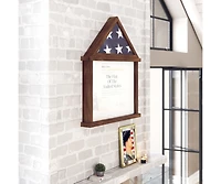 Merrick Lane Hughes Flag Display Case With Certificate Holder