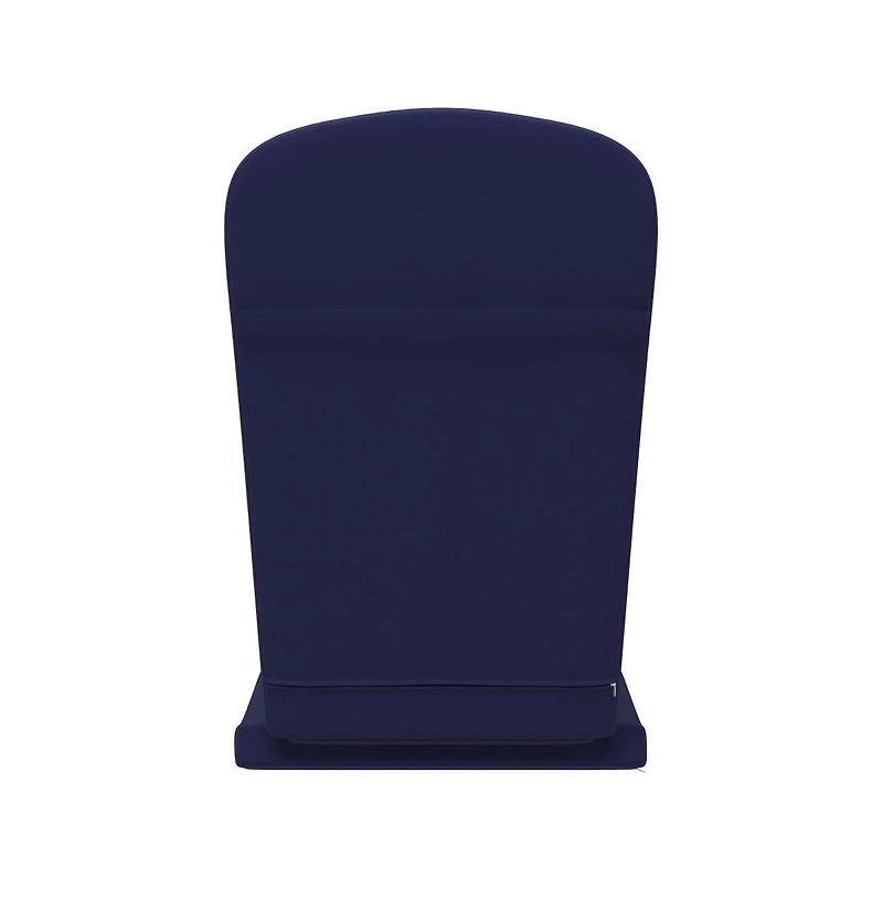 Merrick Lane Riviera Set Of 2 Indoor/Outdoor High Back Adirondack Chair Cushions With Elastic Strap And Water Resistant Covers