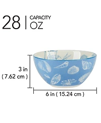 Certified International Seaside Set of 6 All Purpose Bowl, 6.25" 6 Asst