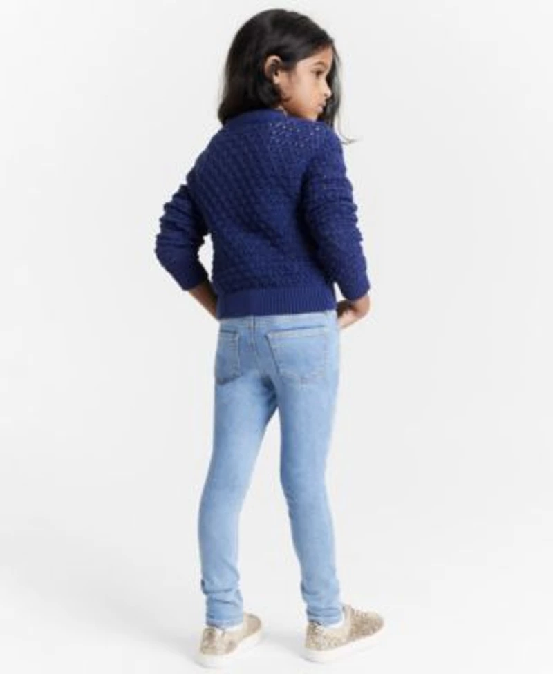 Epic Threads Little Big Girls Open Stitch Cardigan Flower Market T Shirt Skinny Jeans Nia Sparkle Shoes Created For Macys