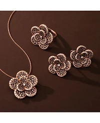 Le Vian Chocolate Diamond & Nude Diamond Flower Statement Earrings (2-5/8 ct. t.w.) in 14k Rose Gold