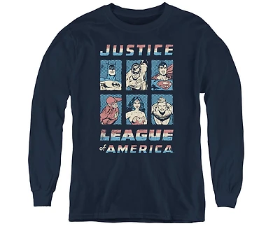 Justice League Boys of America Youth American Long Sleeve Sweatshirts