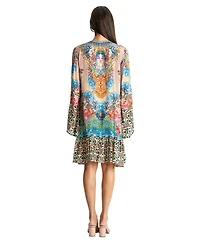 La Moda Clothing Women's Short Long Bell Sleeves Dress