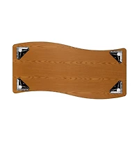 Emma+Oliver 26"W X 60"L Rectangle Wave Flexible Collaborative Adjustable Height Activity Table