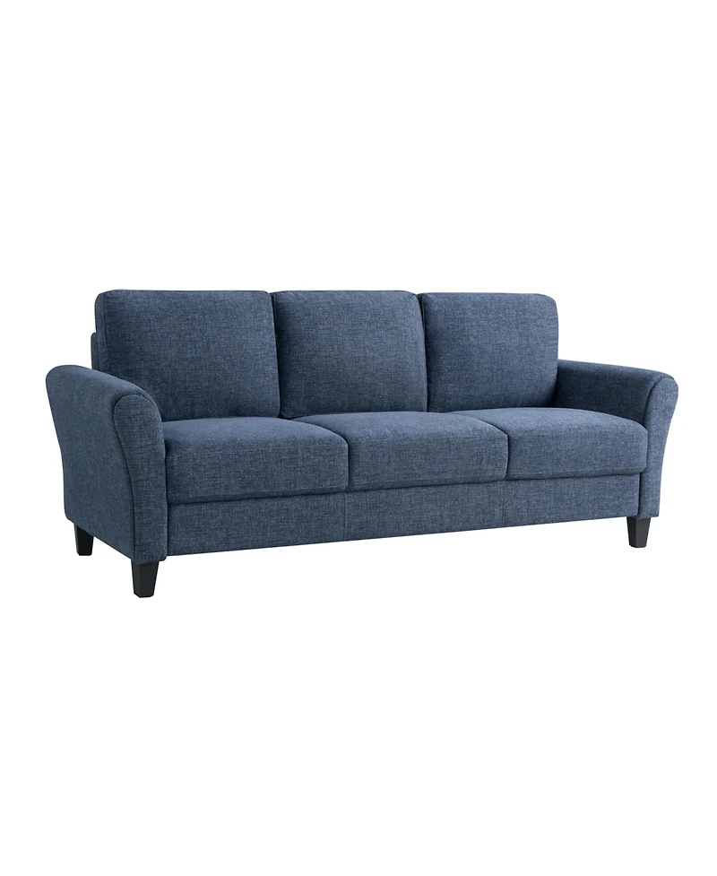 Lifestyle Solutions 80.3" W Microfiber Wilshire Sofa with Rolled Arms