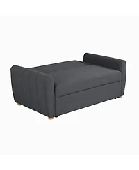 Serta 66.5"W Polyester Gentry Convertible Loveseat