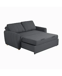 Serta 66.5"W Polyester Gentry Convertible Loveseat