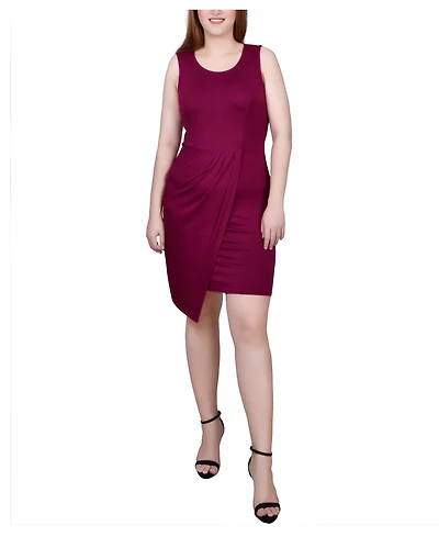 Ny Collection Sleeveless Faux Wrap Skirt Dress