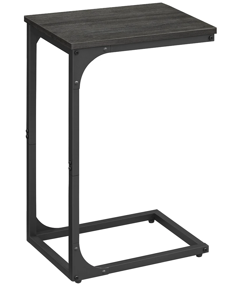 Slim C-Shaped End Table for Sofa or Bedside Use, Ideal as Snack Tv Tray