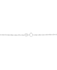 Singapore Chain 24" Strand Necklace (1-1/3mm) in 14k White Gold