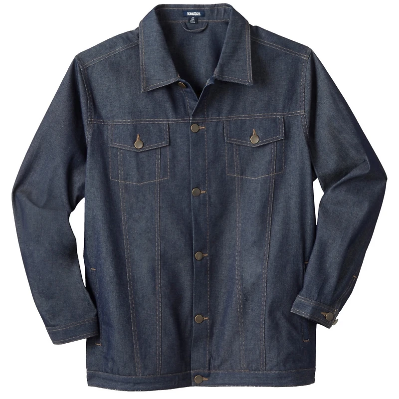 Liberty Blues Big & Tall by KingSize Lightweight Comfort Denim Jean Jacket