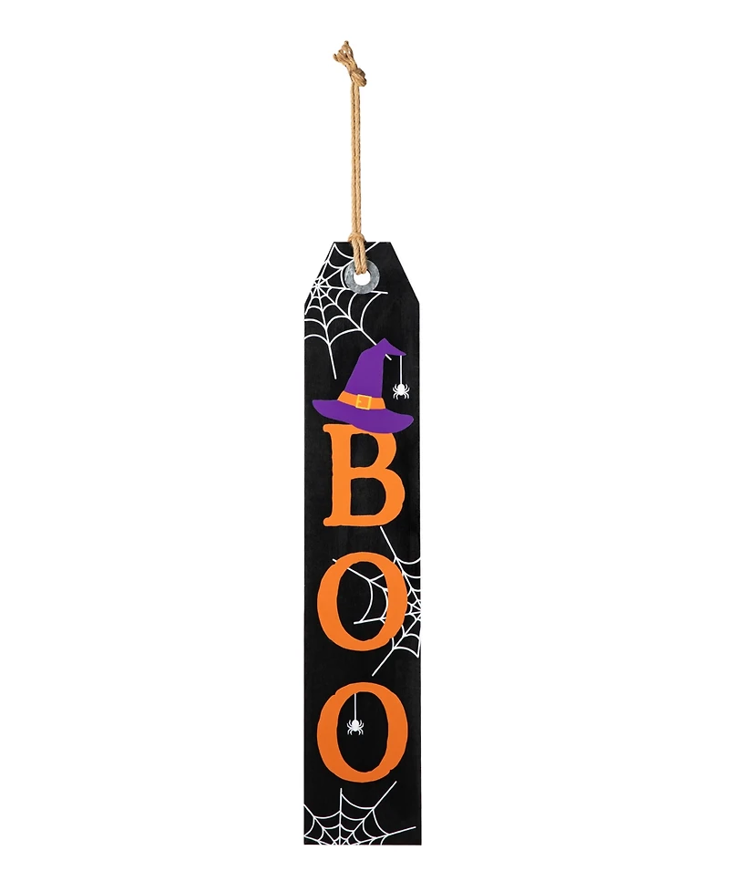 Glitzhome 35.5"H Fall and Halloween Wooden Reversible Tag Porch Sign