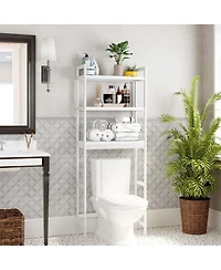 Slickblue Wicker Over-the-toilet Storage, 3-tier Bathroom Organizer