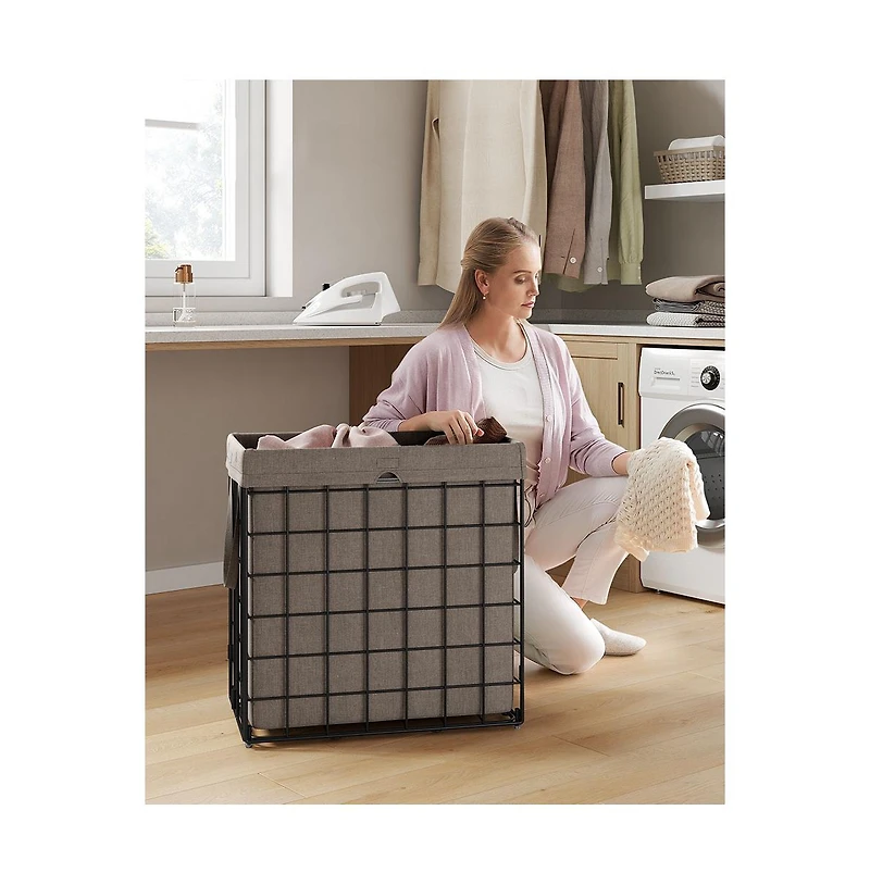 Slickblue Laundry Hamper,Laundry Basket, Collapsible Clothes Hamper, Removable and Washable Liner