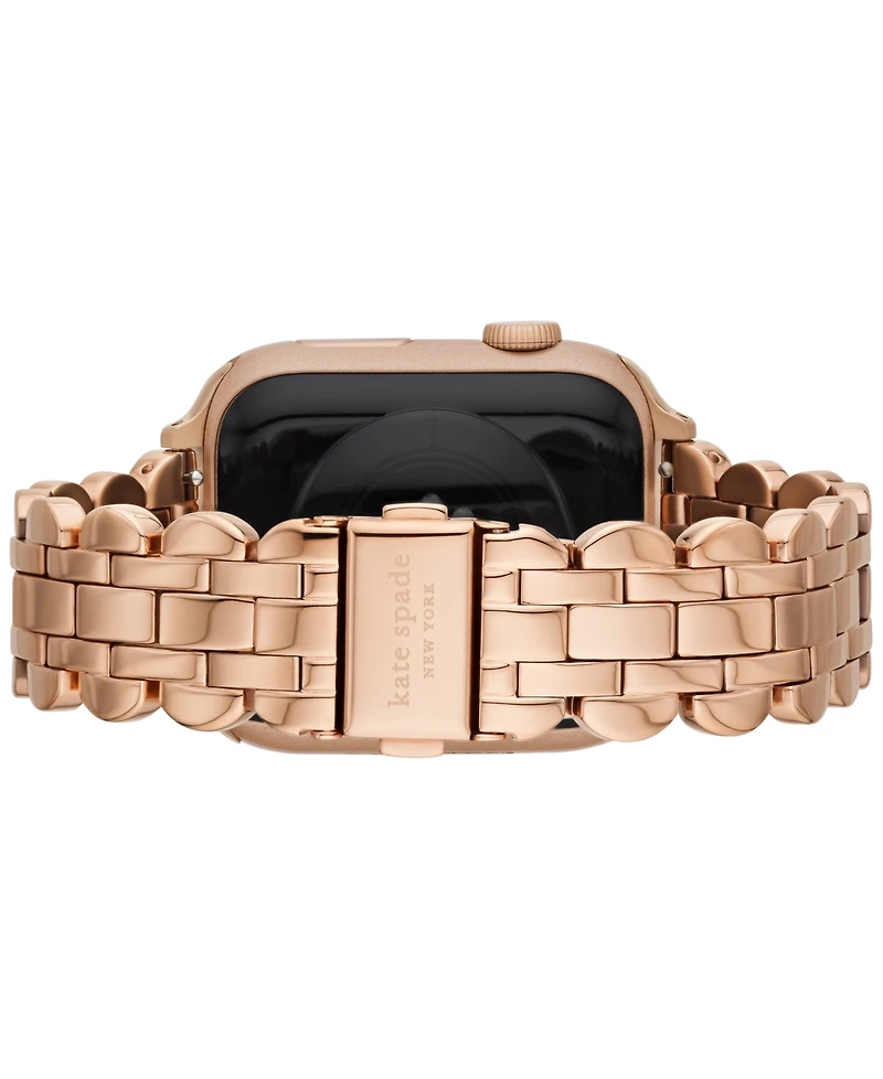Kate Spade New York Women's Rose Gold-Tone Stainless Steel Band for Apple Watch, 42,44,45,49mm
