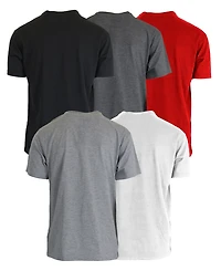 Blue Ice Men's Short Sleeve Crew Neck Tee-5 Pack