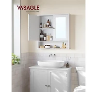 Slickblue Wall-mounted Storage Cabinet with Mirrored Door