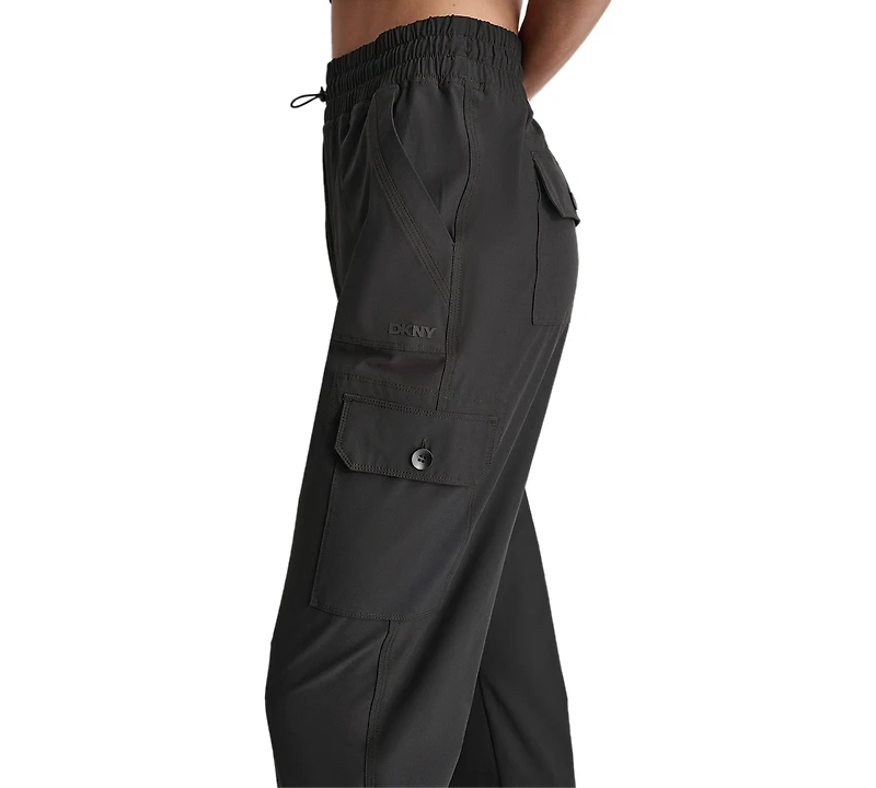 Dkny Sport Women's Drawcord-Waist Cargo Jogger Pants