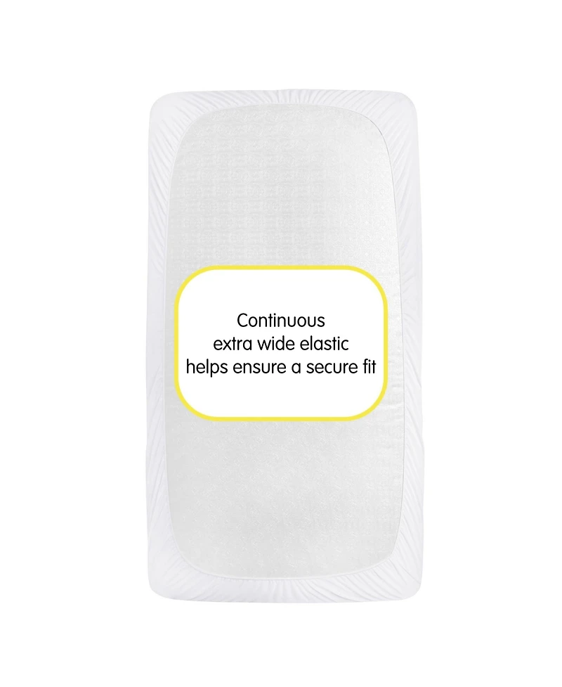 BreathableBaby All-in-One Fitted Sheet & Waterproof Cover for 52" x 28" Crib Mattress (2-Pack)