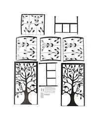 Metal Arched Garden Arbor with Tree of Life Design