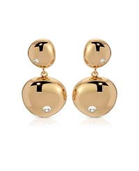 Ettika Polished Double Pebble Drop Earrings