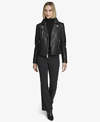 Andrew Marc Black Label Women's Carnegie Moto Leather Jacket