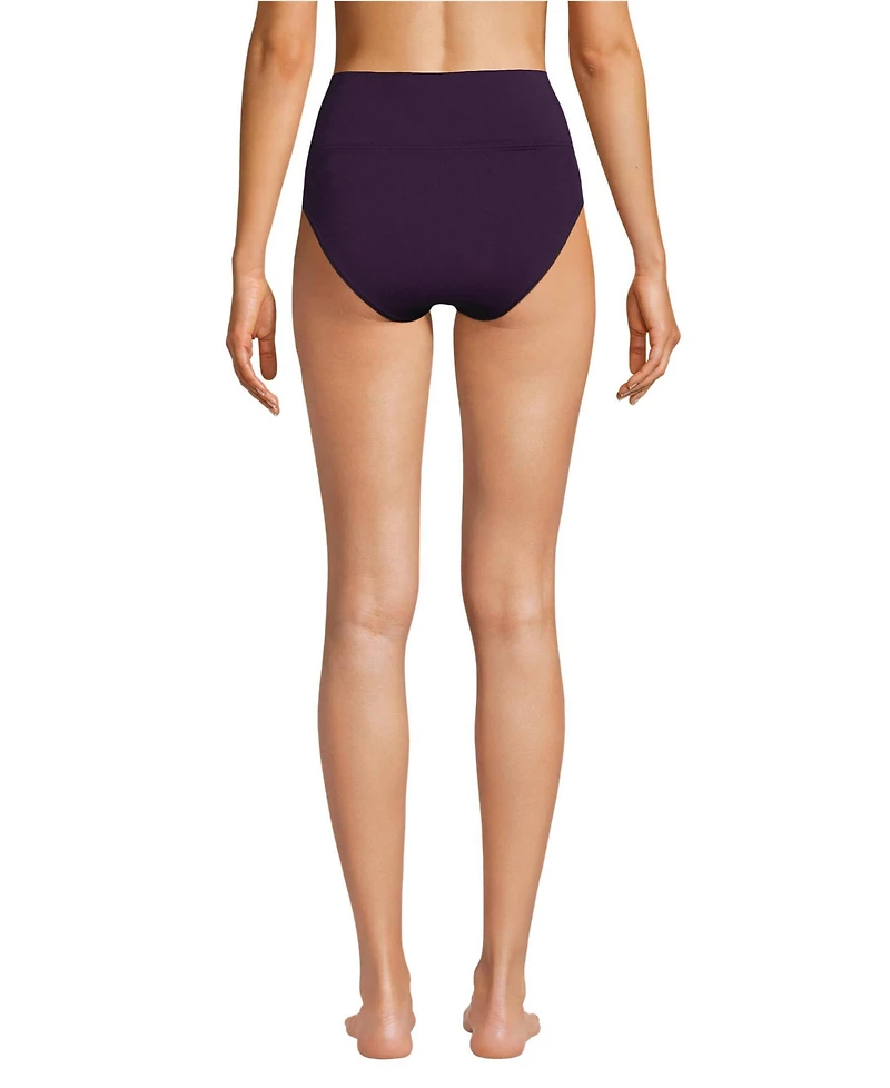 Lands' End Women's Pinchless High Waisted Bikini Bottoms