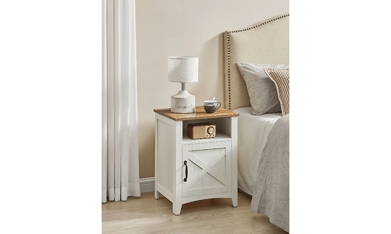 Slickblue Nightstand with Cabinet and Compartment Set of 2