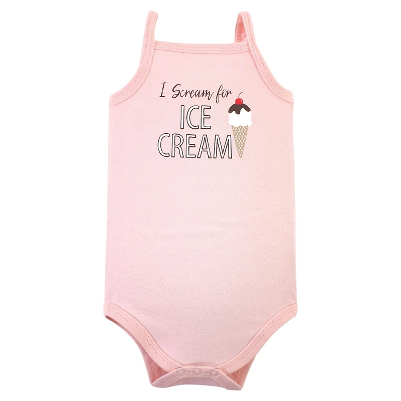 Hudson Baby Girls Cotton Sleeveless Bodysuits