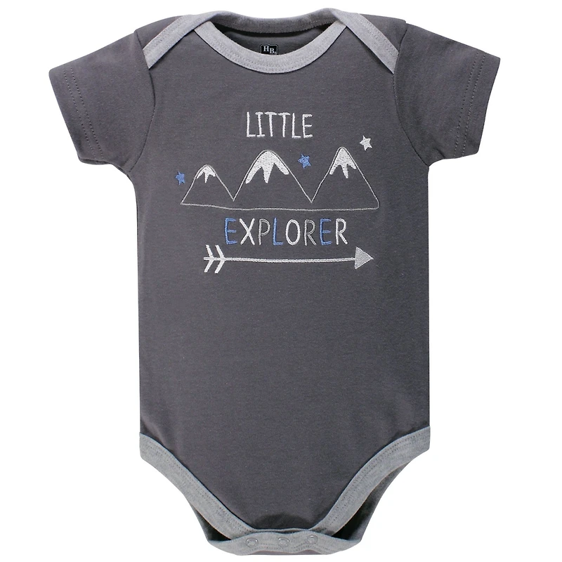 Hudson Baby Boys Cotton Bodysuits 5pk