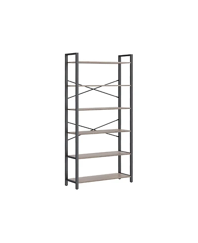 Bookshelf, Home Office Bookcase, Storage Rack With Steel Frame, For Living Room