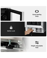 Sugift 15 Inch 30-Bottle Wine Cooler with Temperature Memory