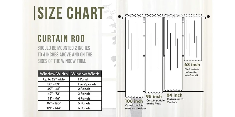 Kate Aurora Artisan Lightweight Transparent Faux Silk Sheer Grommet Single Curtain Panel