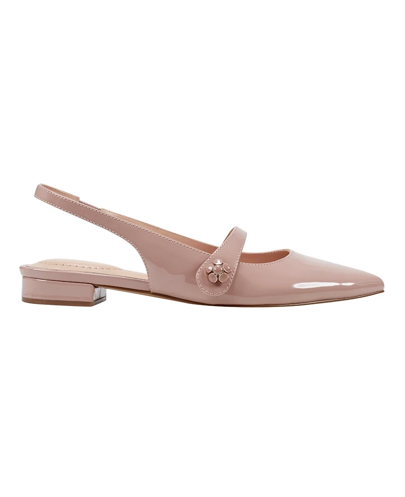 Bandolino Women's Aubriana Pointed Toe Slingback Mary Jane Flats
