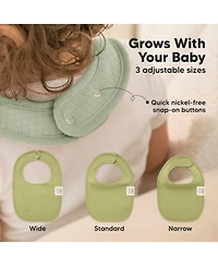 KeaBabies 8pk Quin Baby Bibs for Drooling and Teething, Cotton Drool Bibs, Newborn Baby Boys, Baby Girls Bibs