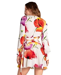 Belle & Bloom Women's The Dancer Longsleeve Mini Wrap Dress