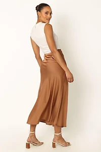 Petal and Pup Women's Nellie Satin Midi Skirt