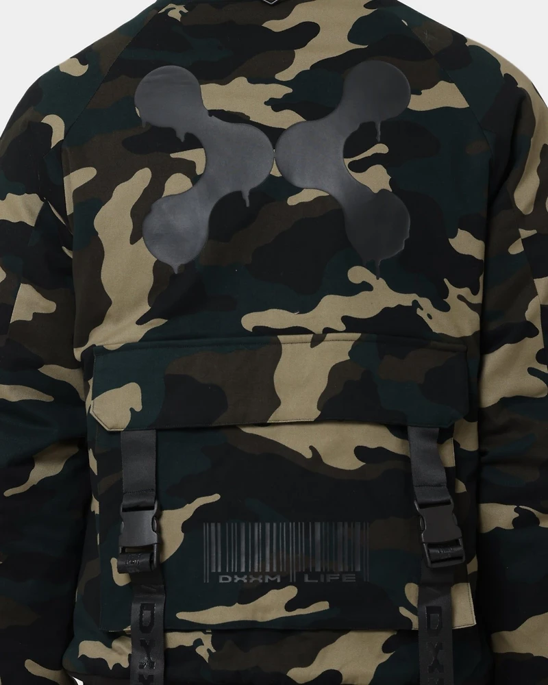 Dxxmlife Men's L-4 A Camo Utility Bomber Jacket