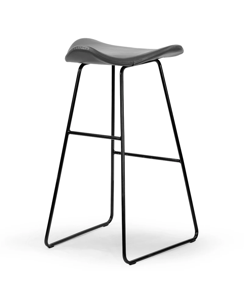 Glamour Home 29.5" Aoi Polyester, Metal Barstool, Set of 2