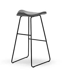 Glamour Home 29.5" Aoi Polyester, Metal Barstool, Set of 2