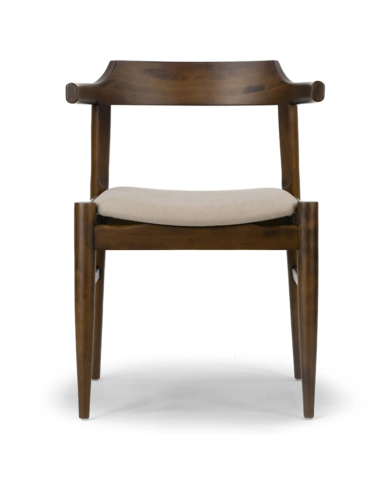 Glamour Home 28.35" Atlas Rubberwood, Fabric Dining Chair, Set of 2