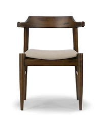 Glamour Home 28.35" Atlas Rubberwood, Fabric Dining Chair, Set of 2