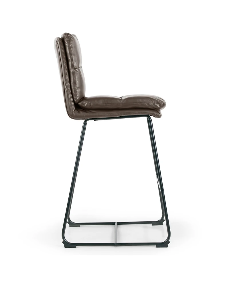 Glamour Home 30" Aulani Iron, Polyester Barstool