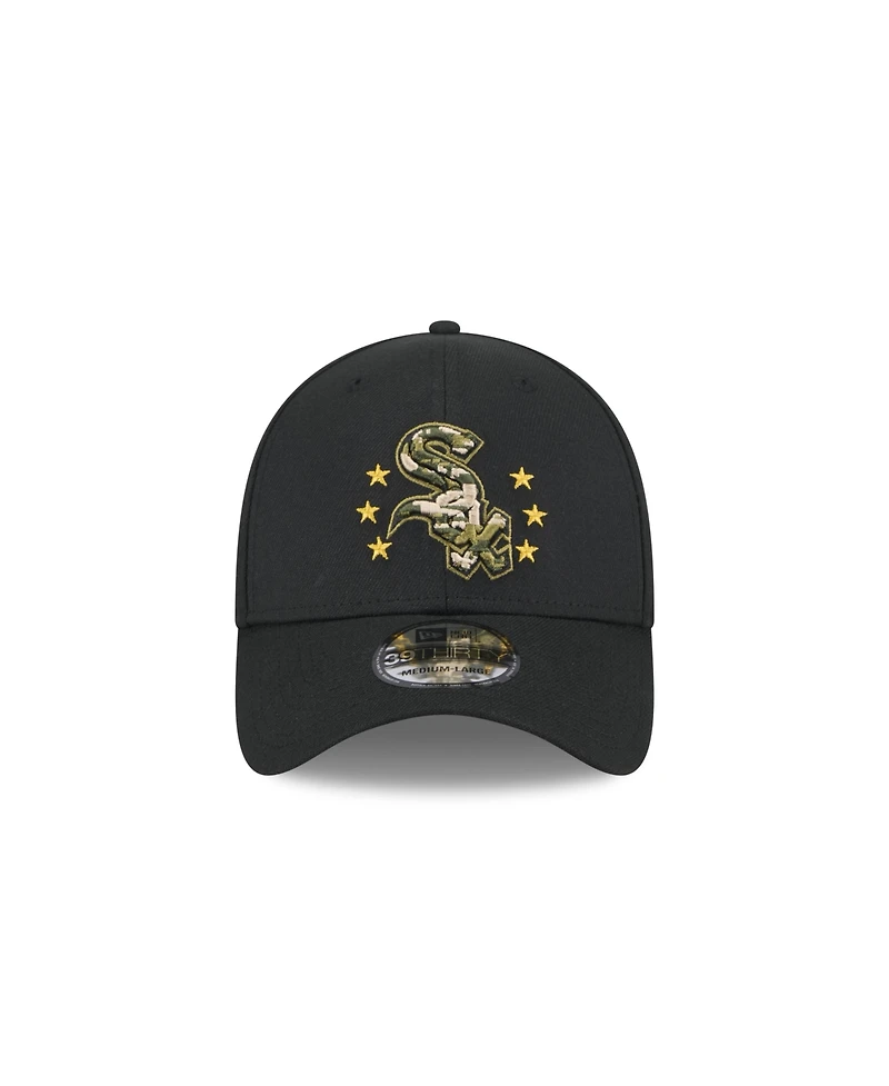 New Era Men's Black Chicago White Sox 2024 Armed Forces Day 39THIRTY Flex Hat