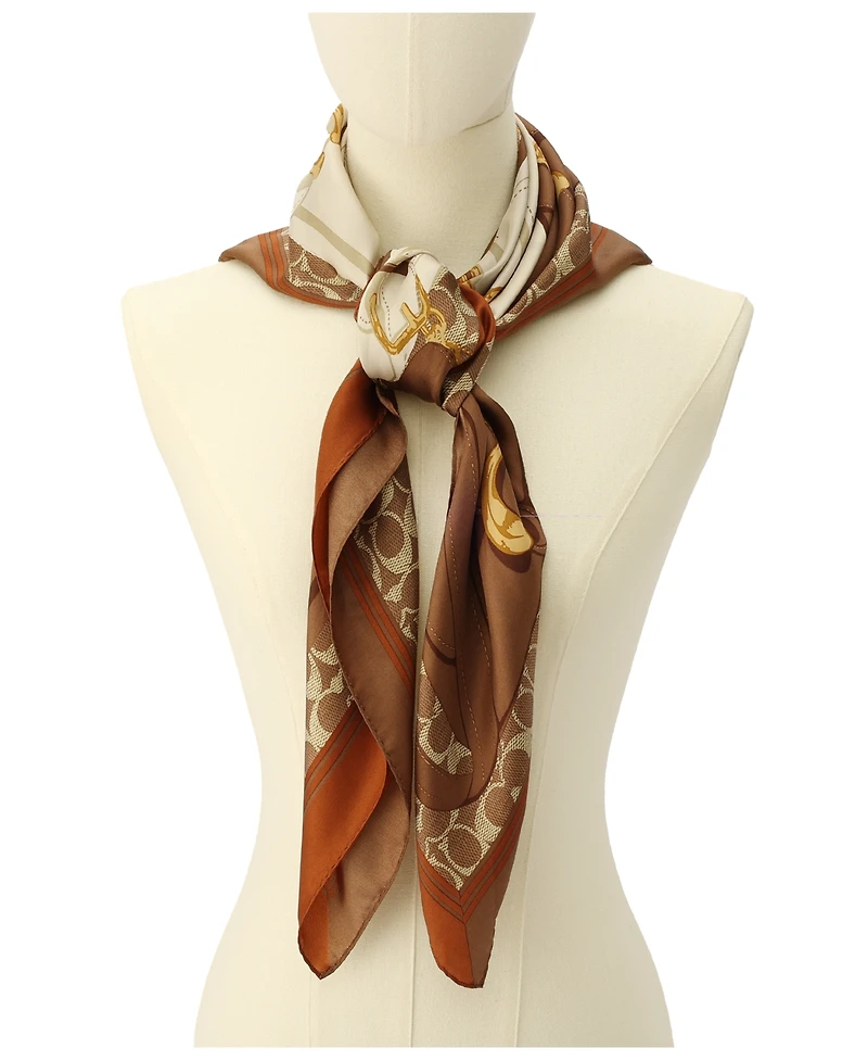 Coach 35" Tabby Silk Square Scarf