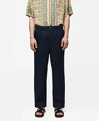 Mango Men's 100% Linen Drawstring Pants