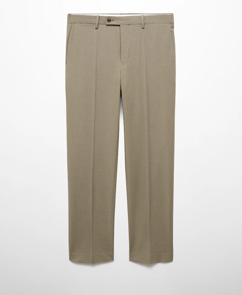 Mango Men's Stretch Fabric Slim-Fit Suit Pants