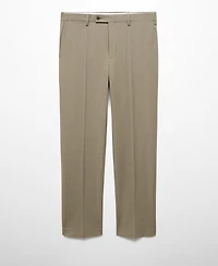 Mango Men's Stretch Fabric Slim-Fit Suit Pants