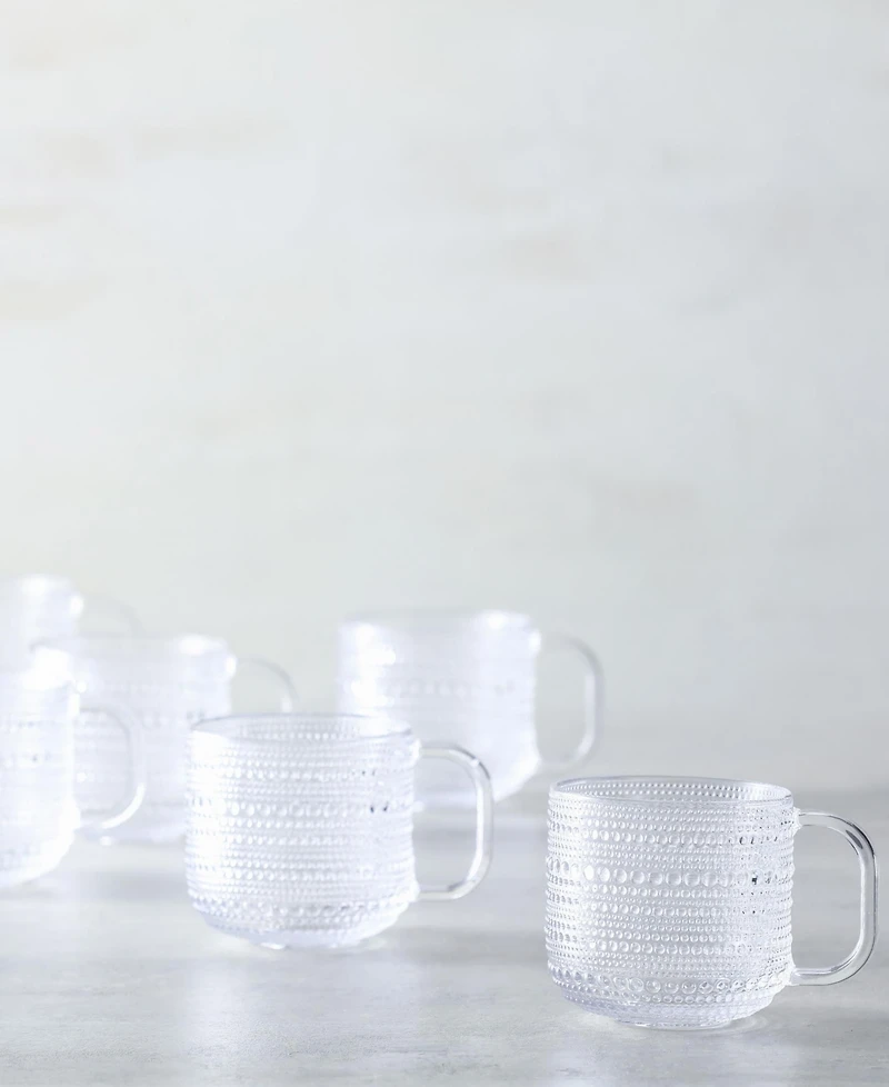 Fortessa Jupiter Clear Coffee Cup 12oz, Set of 6